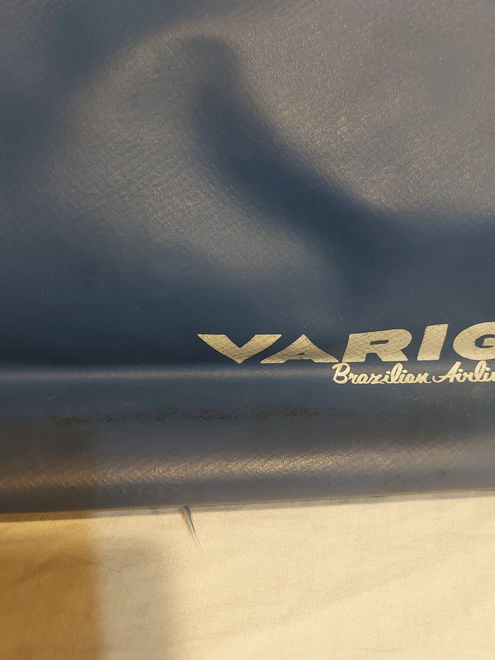 Vintage Varig Brazilian Airlines Travel Bag 60s 70s Blue Laptop Briefcase
